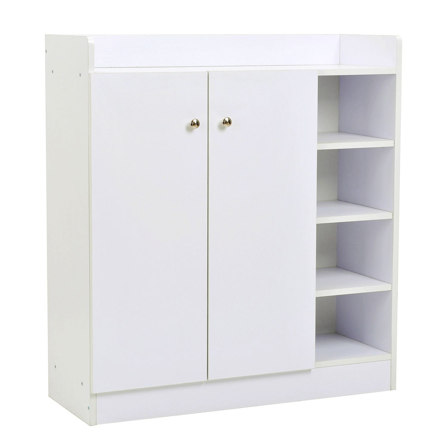 Zapatero Mueble Armario 80x30x90cm 2 Puerta Zapatos 4 Baldas Interior